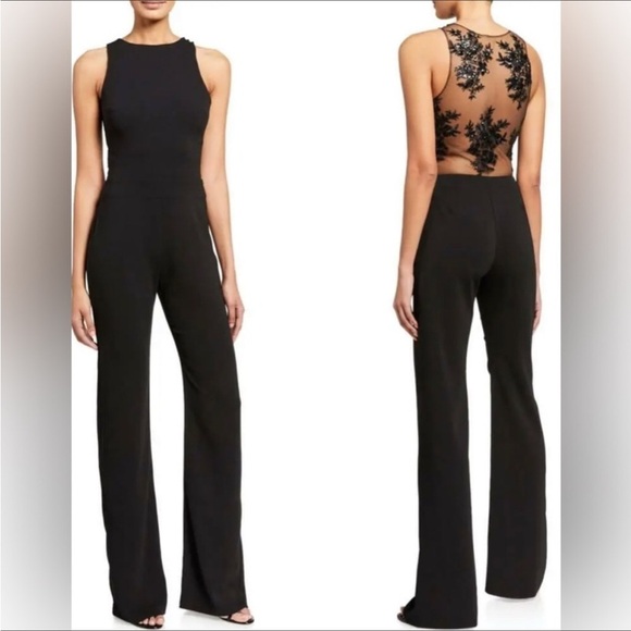 “LOVE BY THEIA” Sequined Back JumpSuit - Picture 1 of 16